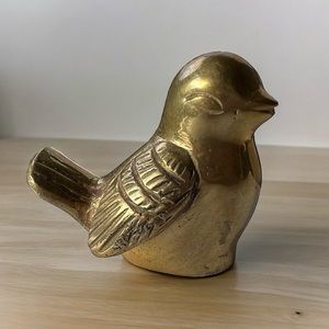 Vintage Brass Bird Paperweight